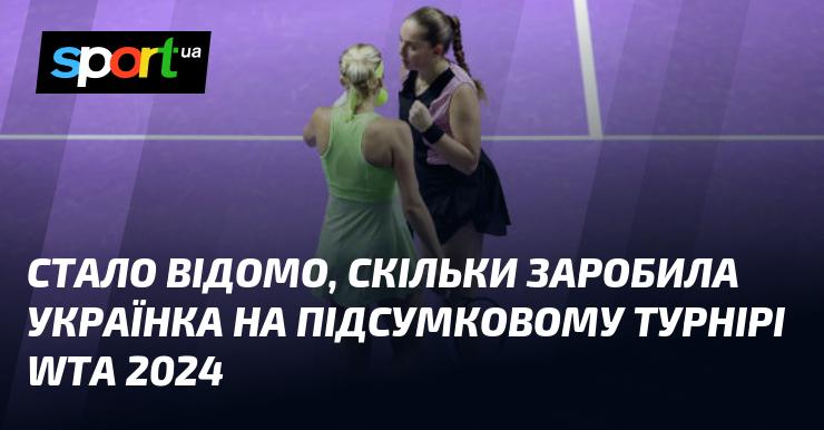 З'явилася інформація про заробітки української тенісистки на Підсумковому турнірі WTA 2024.